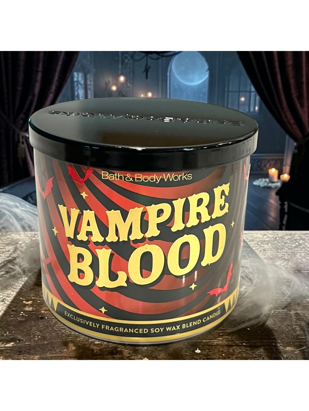 Bath & Body Works Vampire Blood 3-Wick Candle 14.5 oz Halloween New